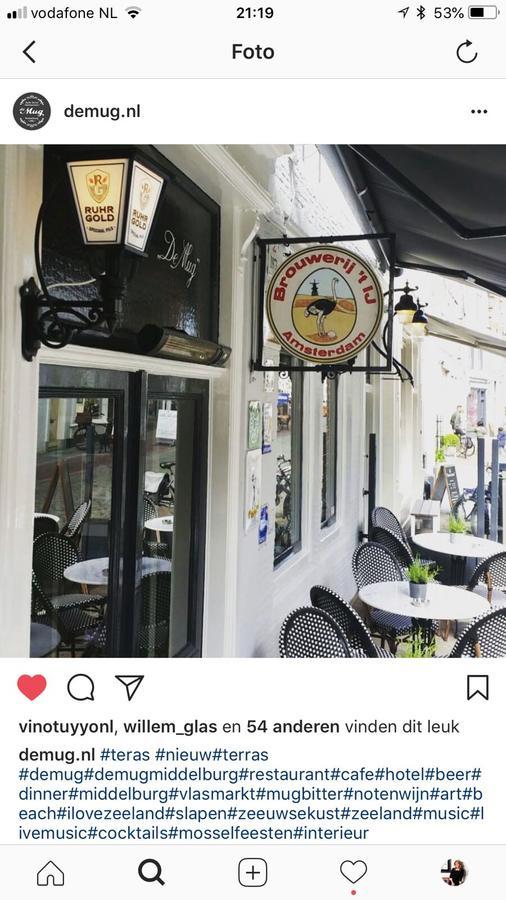 Cafe Restaurant Hotel De Mug Мидълбург Екстериор снимка